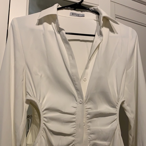 White cutout mini dress - Picture 2 of 4